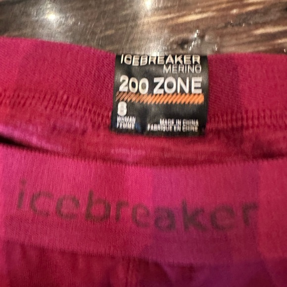Icebreaker women’s wool base layer leggings small pink - Picture 2 of 3